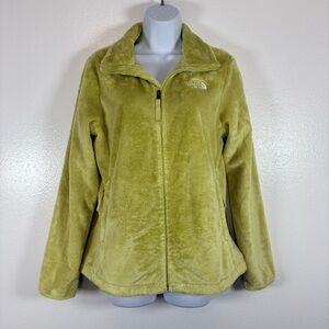 The North Face Women’s Fleece Jacket Green Full Zip Soft Plush Size M Outdoor